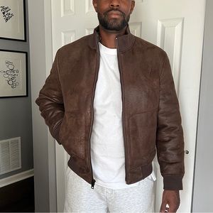 EXPRESS NWOT Distressed Bomber Jacket